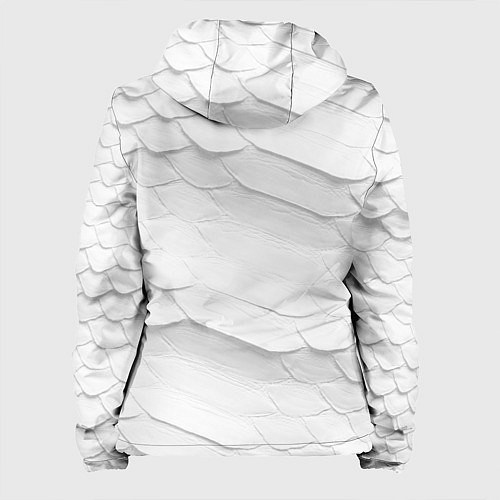 Женская куртка Белая чешуя змеи / 3D-Черный – фото 2