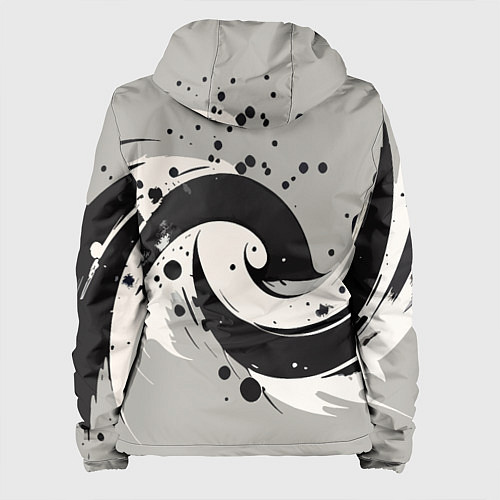 Женская куртка Инь-янь абстракция - нейроарт / 3D-Белый – фото 2