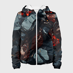 Женская куртка Темные блестящие абстрактные камни