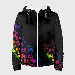 Куртка с капюшоном женская Marshmello neon dj, цвет: 3D-белый