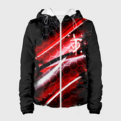 Куртка с капюшоном женская Doom logo game, цвет: 3D-белый