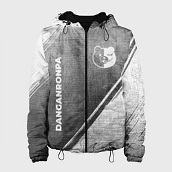 Куртка с капюшоном женская Danganronpa - grey gradient вертикально, цвет: 3D-черный