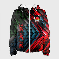 Куртка с капюшоном женская Geometry dash game steel, цвет: 3D-белый