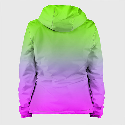 Женская куртка Неоновая градиент абстракция / 3D-Белый – фото 2