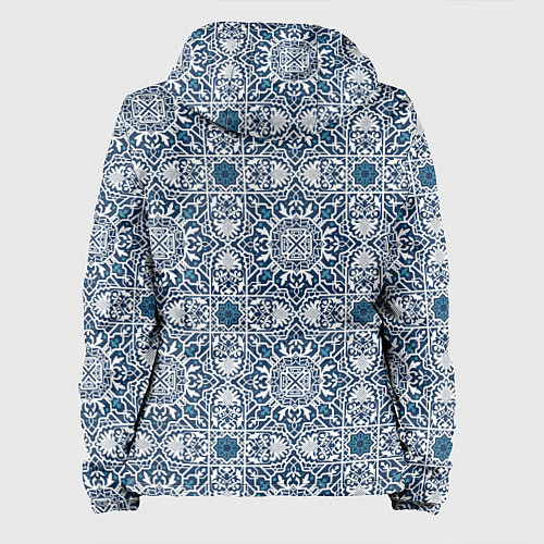 Женская куртка Геометрический узор бело-синий / 3D-Белый – фото 2