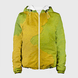 Женская куртка Желтое пятно на зеленой стене