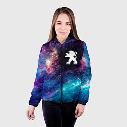 Куртка с капюшоном женская Peugeot space auto, цвет: 3D-черный — фото 2