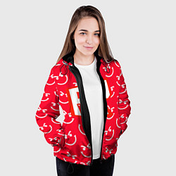 Куртка с капюшоном женская Roblox smile pattern, цвет: 3D-черный — фото 2