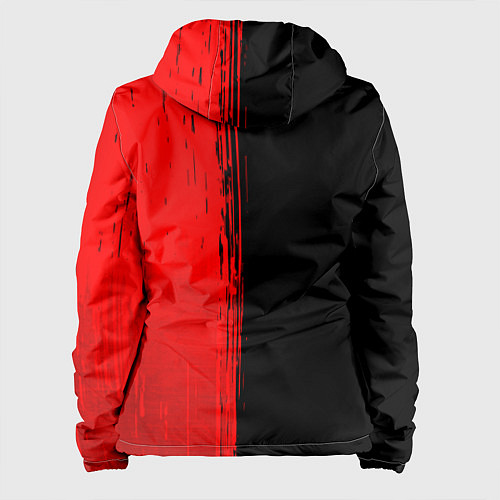 Женская куртка Stray - red gradient по-вертикали / 3D-Черный – фото 2