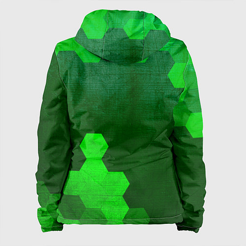 Женская куртка Quake - green gradient вертикально / 3D-Черный – фото 2