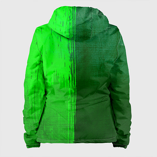 Женская куртка HIM - green gradient по-вертикали / 3D-Черный – фото 2
