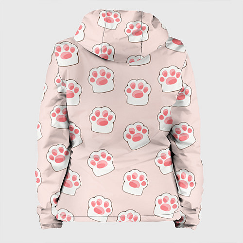 Женская куртка Милые отпечатки пушистых лапок / 3D-Белый – фото 2