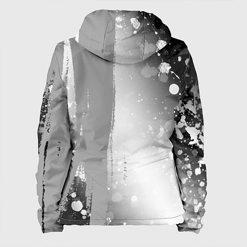 Женская куртка Kuromi glitch на светлом фоне по-вертикали / 3D-Белый – фото 2