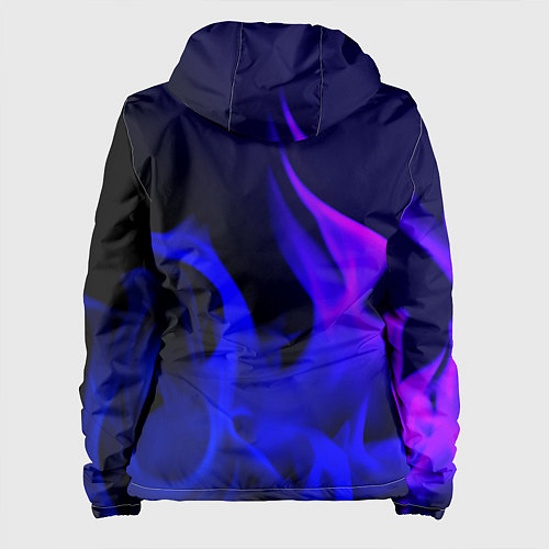 Женская куртка Неоновый огонь текстура / 3D-Белый – фото 2