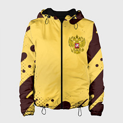 Женская куртка Герб РФ текстура ретро