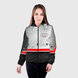 Куртка с капюшоном женская Audi metal sport, цвет: 3D-черный — фото 2