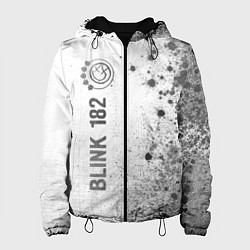 Куртка с капюшоном женская Blink 182 - white gradient по-вертикали, цвет: 3D-черный