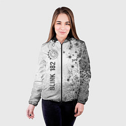 Куртка с капюшоном женская Blink 182 - white gradient по-вертикали, цвет: 3D-черный — фото 2