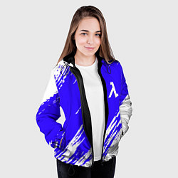 Куртка с капюшоном женская Half life белые краски, цвет: 3D-черный — фото 2