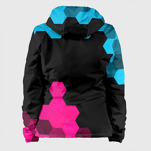 Женская куртка Deadlock - neon gradient вертикально / 3D-Черный – фото 2