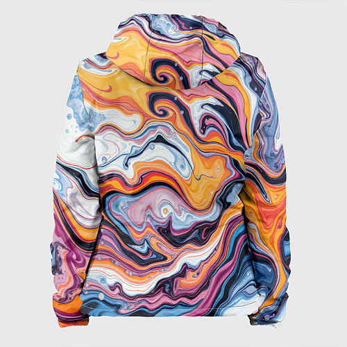 Женская куртка Жидкие разноцветные краски / 3D-Белый – фото 2