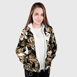 Куртка с капюшоном женская Герои вселенной Майнкрафт, цвет: 3D-белый — фото 2