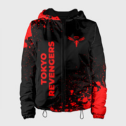 Куртка с капюшоном женская Tokyo Revengers - red gradient вертикально, цвет: 3D-черный