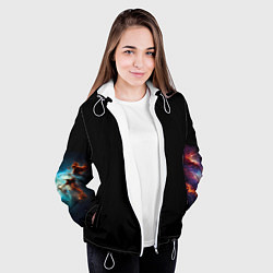 Куртка с капюшоном женская Руки вселенной, цвет: 3D-белый — фото 2