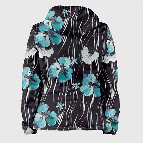 Женская куртка Цветы и волнообразные линии / 3D-Черный – фото 2