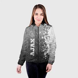 Куртка с капюшоном женская Ajax - grey gradient по-вертикали, цвет: 3D-черный — фото 2