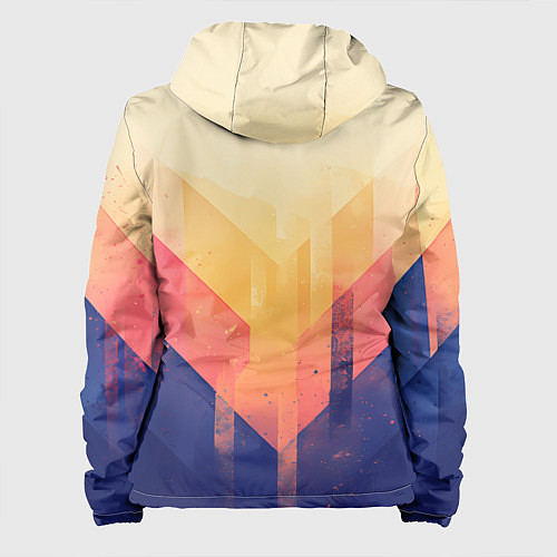 Женская куртка Abstract art - geometric shapes / 3D-Белый – фото 2