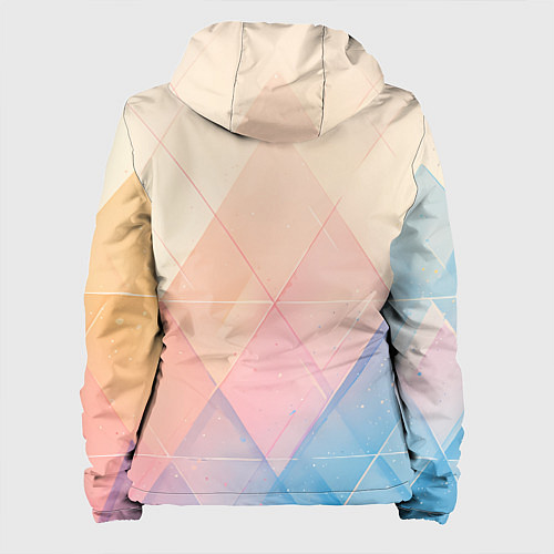 Женская куртка Abstract art - triangle / 3D-Белый – фото 2