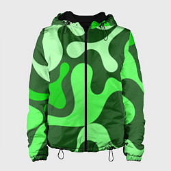 Женская куртка Камуфляж зеленый крупный