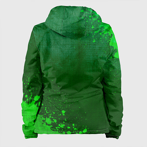 Женская куртка Angels of Death - green gradient вертикально / 3D-Черный – фото 2