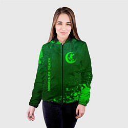 Куртка с капюшоном женская Angels of Death - green gradient вертикально, цвет: 3D-черный — фото 2