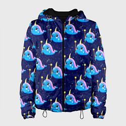 Женская куртка Нарвалы паттерн