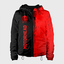Куртка с капюшоном женская Motorhead - red gradient по-вертикали, цвет: 3D-черный