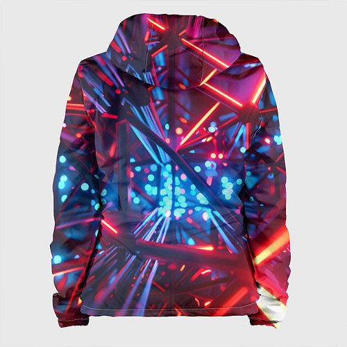 Женская куртка Неоновые трубки / 3D-Черный – фото 2