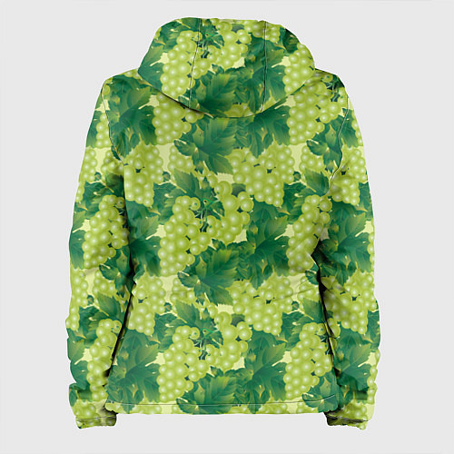 Женская куртка Виноградный цветной паттерн / 3D-Черный – фото 2