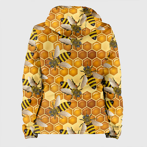 Женская куртка Пчелиный цветной паттерн / 3D-Белый – фото 2