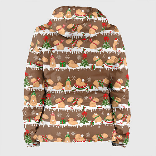 Женская куртка Капибары на Новый год и Рождество зимой / 3D-Черный – фото 2