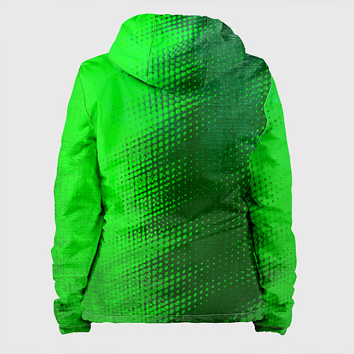 Женская куртка Angels of Death - green gradient по-вертикали / 3D-Черный – фото 2