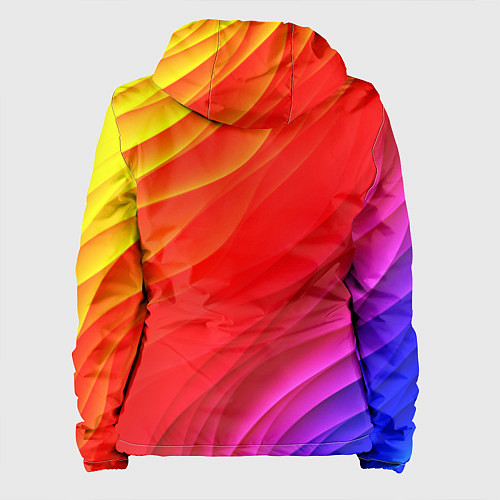 Женская куртка Абстрактные волны текстура / 3D-Белый – фото 2