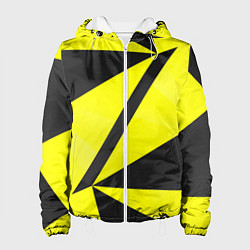 Куртка с капюшоном женская Абстрактные стекло, цвет: 3D-белый