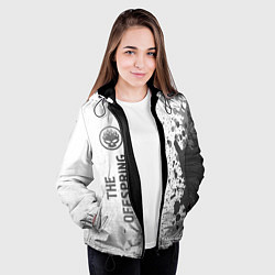 Куртка с капюшоном женская The Offspring - white gradient по-вертикали, цвет: 3D-черный — фото 2