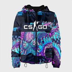 Куртка с капюшоном женская CS GO neon blob, цвет: 3D-черный
