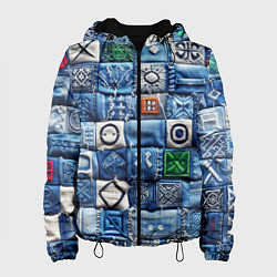 Женская куртка Геймерский пиксельный пэчворк