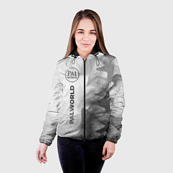 Куртка с капюшоном женская Palworld - white gradient по-вертикали, цвет: 3D-черный — фото 2