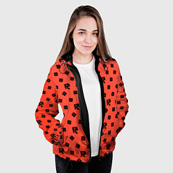 Куртка с капюшоном женская Roblox game pattern, цвет: 3D-черный — фото 2