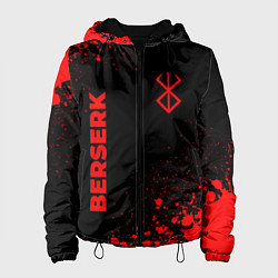 Куртка с капюшоном женская Berserk - red gradient вертикально, цвет: 3D-черный